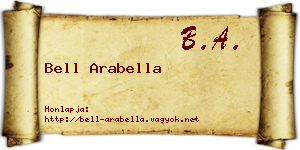 Bell Arabella névjegykártya